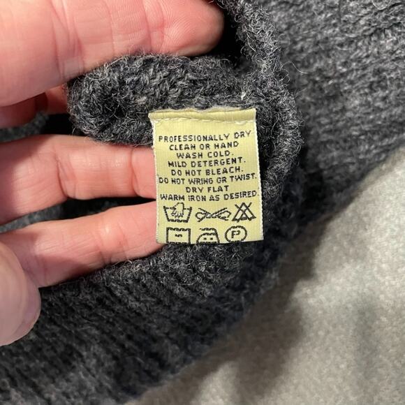 Eddie Bower Men's Wool Sweater Vest Grey XL Preppy Academia - Picture 3 of 11